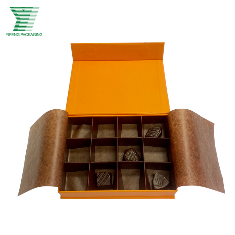 Wholesale Custom Logo Protein Balls Sweets Candy Packing Box Magnetic Closure Flip Chocolate Box With Tissue