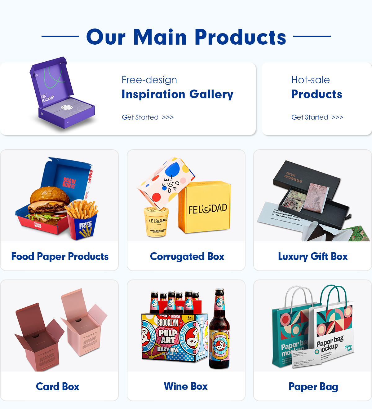 Product Categories Grid