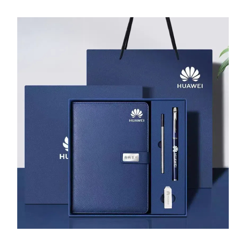 Wholesale Custom Logo A5 PU Leather Notebook Pen Set Business Gift For Corporate