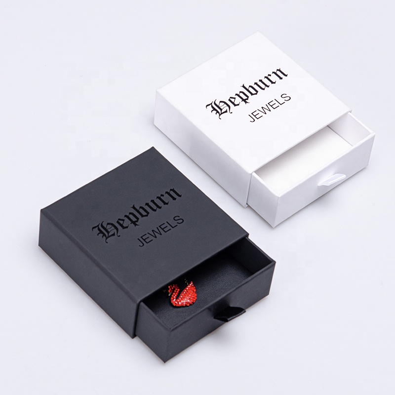 Jewelry Bracelet Necklace Box Earing Paper Gift Drawer Box Jewelry Packaging With Logo