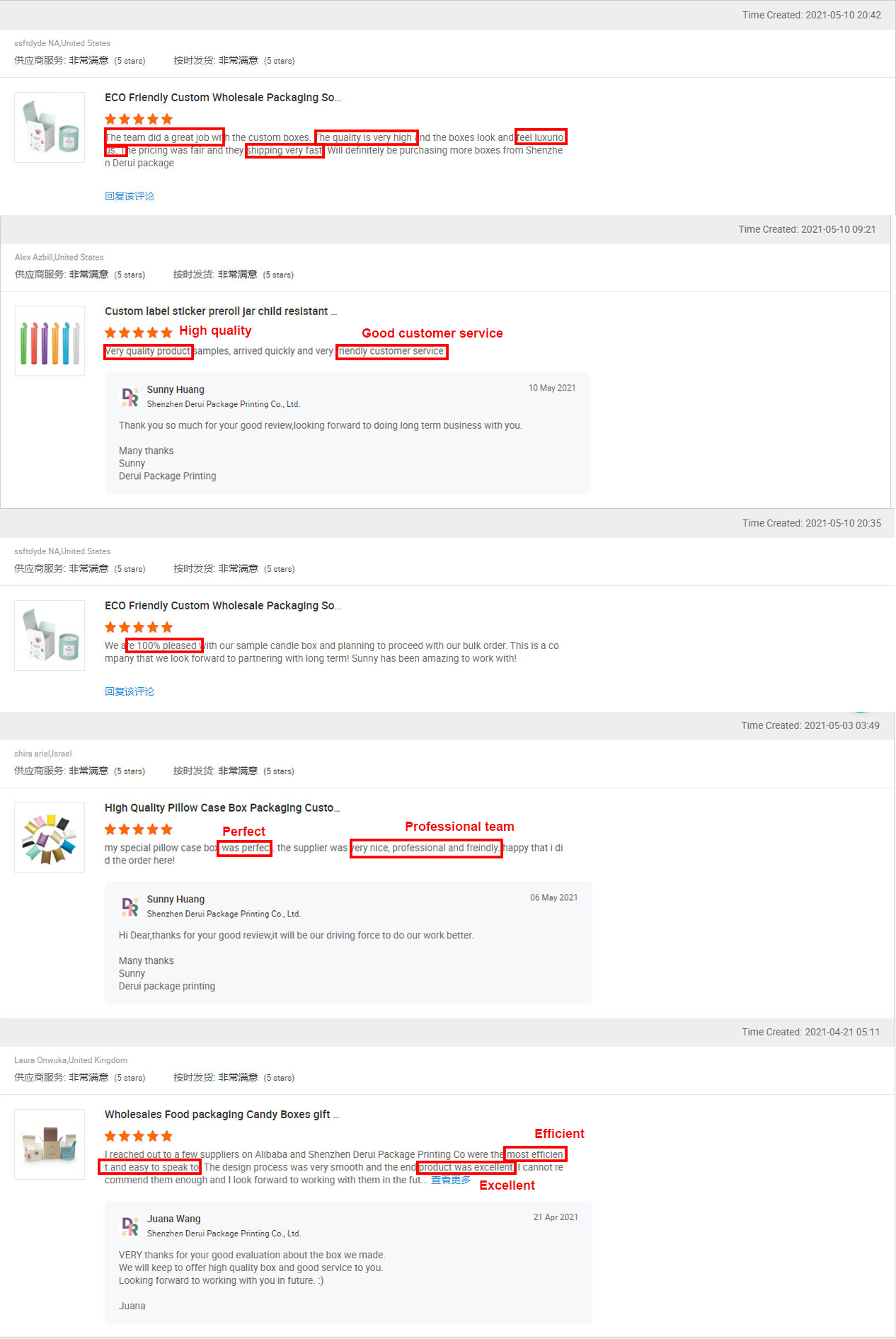 Customer Feedbacks