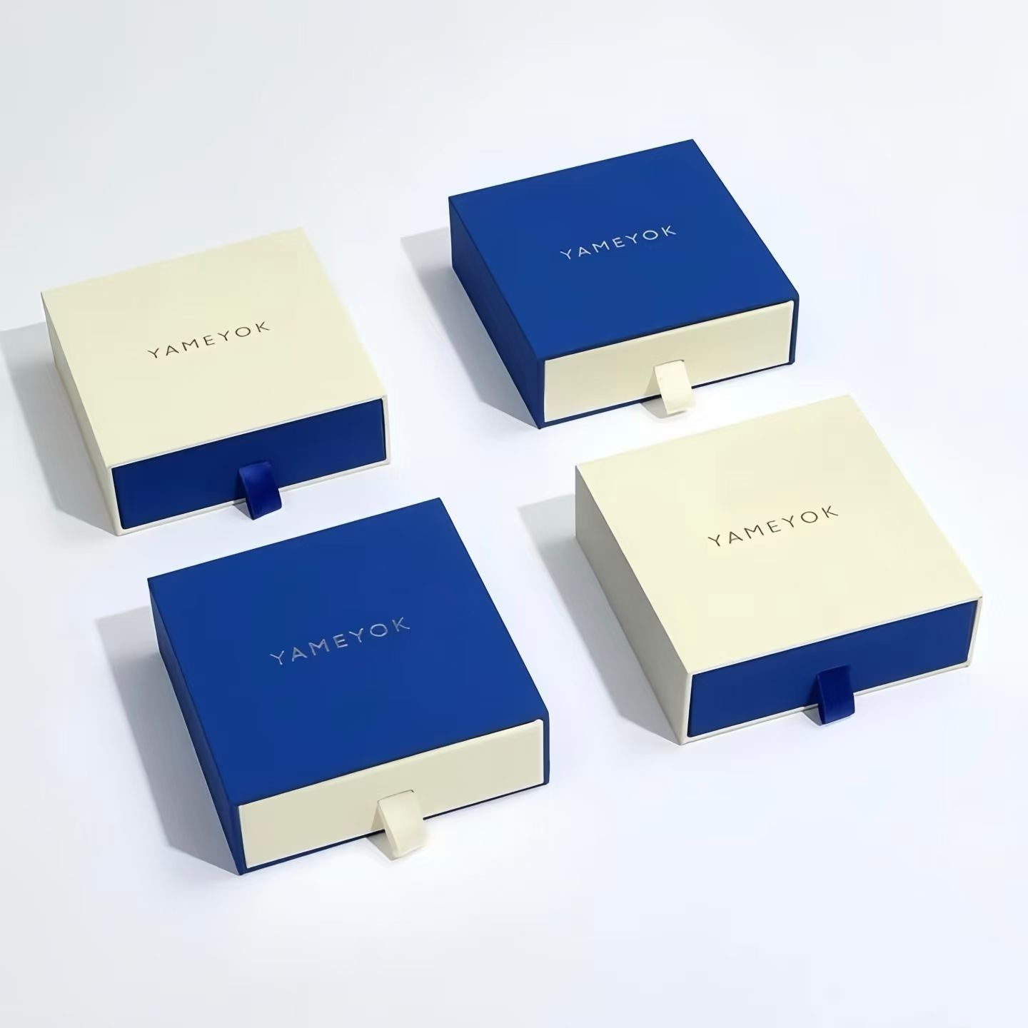 Custom Logo Rigid Cardboard Matt Lamination Embossed Hair Wigs Drawer Sliding Gift Box with Ribbon Handle and Sponge Lining