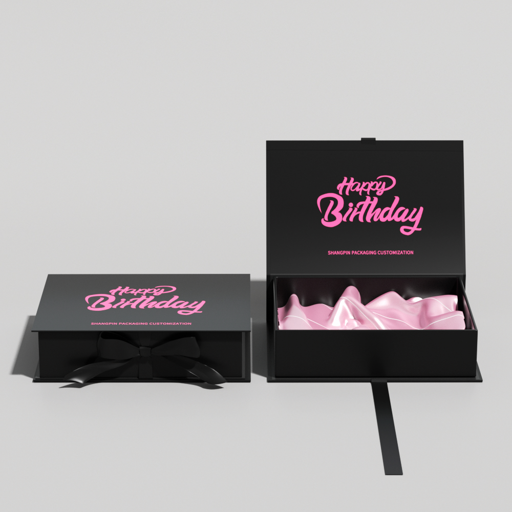Custom Logo Luxury Package Box With Satin Inside Packing Magnetic Pink/Green/Black Satin Insert Lined Folding Gift Box