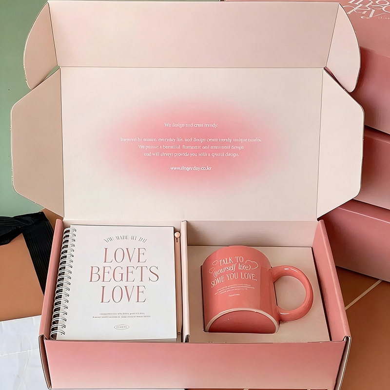 Reusable Custom Corrugated Eco-Friendly Gift Mailer Box Folding Carton Insert E Flute Packaging Box for Subscription Gift Set
