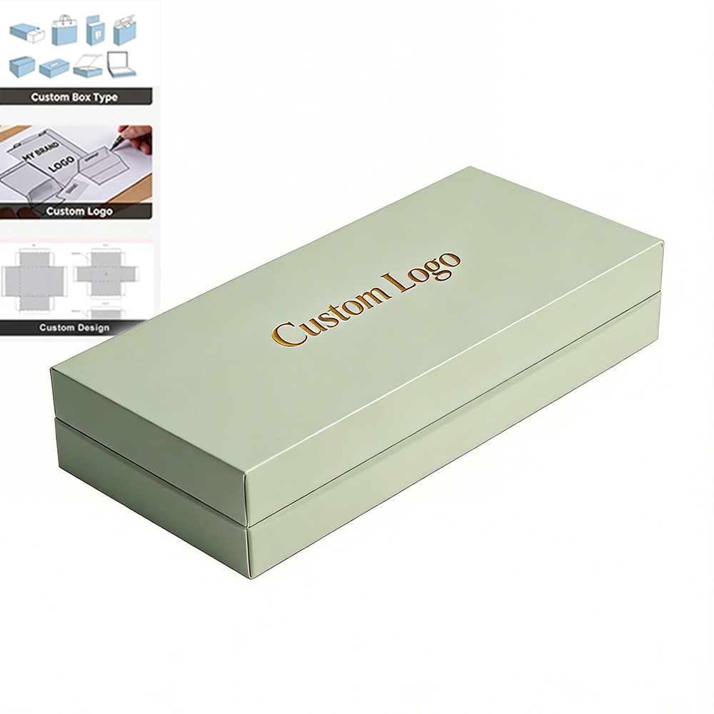 High-End Eco-Friendly Biodegradable Cardboard Cosmetic Box With Magnetic Closure Custom Logo Hot Stamping Handle 2mm Thickness