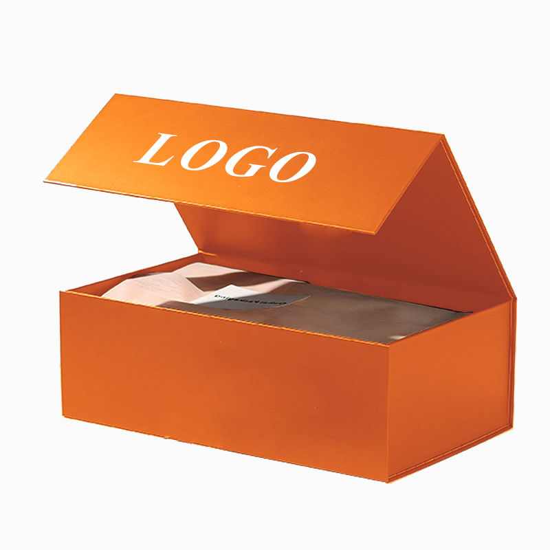 Luxury Foldable Flip Rigid Gift Boxes with Logo Custom Printed Apparel Clothing Premium Products Packaging Magnetic Paper Box