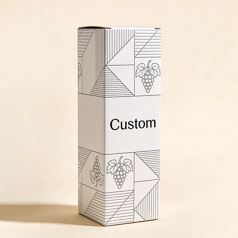 TongKun Custom Printed Recycled Materials UV Kraft Paper Bottle Whiskey Gift Box for Wine Gifting