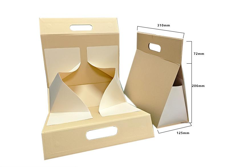 Customized Rigid Paper Bag Gift Boxes Triangular Foldable Collapsible Hand-Held Magnetic Closure