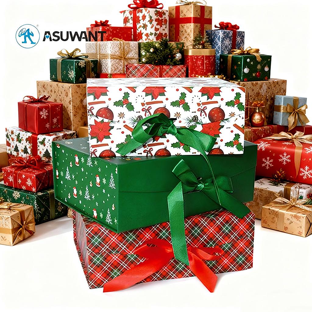 Wholesale Christmas Gift Boxes,Christmas Gift Packaging Boxes,Bow Magnetic Gift Boxes