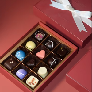 Custom Luxury Solid Chocolate Gift Boxes with Nut and Fruit Fillings Sweet Treats