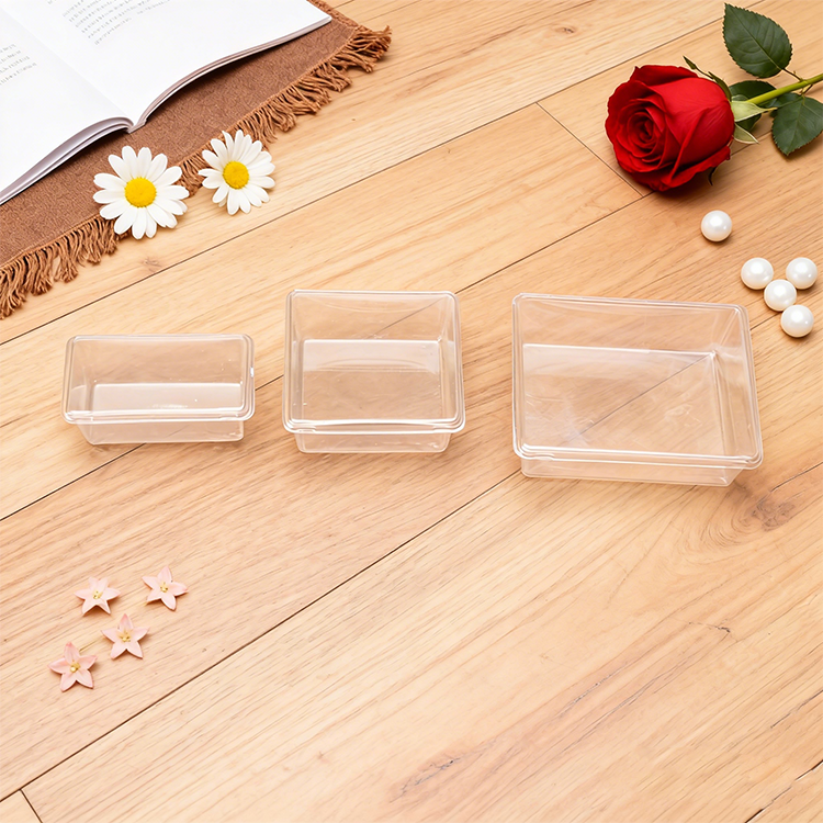 Customizable PET Transparent Plastic Boxes Can Be Used to Hold Small Items Such As Cotton Swabs, Toothpicks, Buttons, Jewelry.