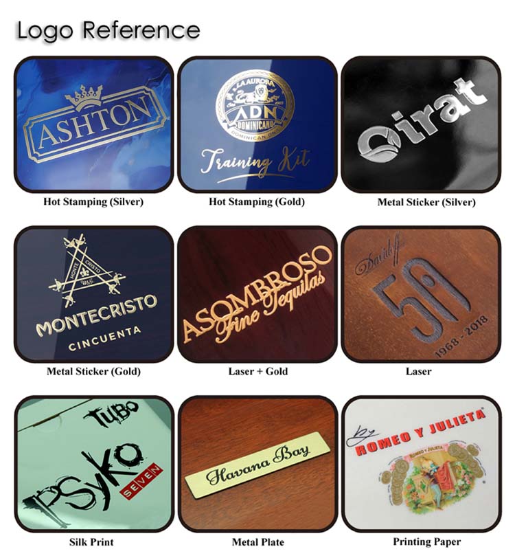 Logo Options - Custom Wooden Wine Gift Box Supplier