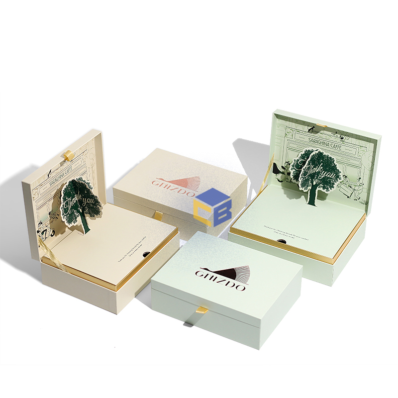 Custom Holiday New Year Valentine's Day 3D Pop-up Recyclable Gift Box Christmas Gift Packaging Paper Box