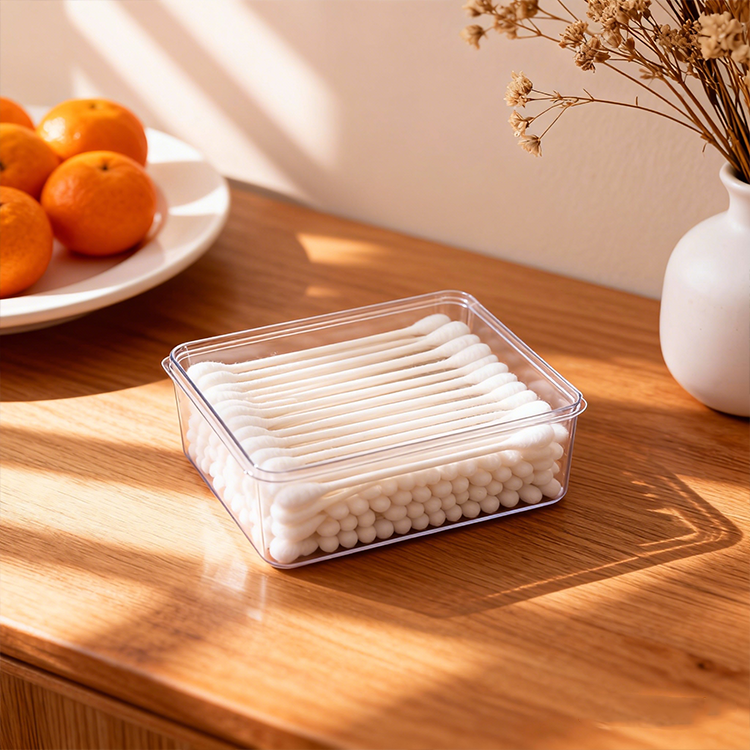 Customizable PET Transparent Plastic Boxes Can Be Used to Hold Small Items Such As Cotton Swabs, Toothpicks, Buttons, Jewelry.