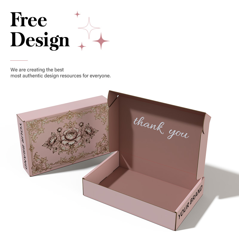 Custom Printed pink Personalized Subscription Mailer Shipping Paper Airplane Boxes Shipping Gift Packaging Cardboard Shoes Box