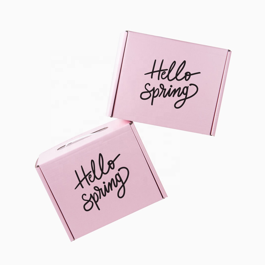 Luxury Pink Mailer Box With Custom Logo, Gift / Craft / Beauty / Subscription Corrugated Paper Packaging Box