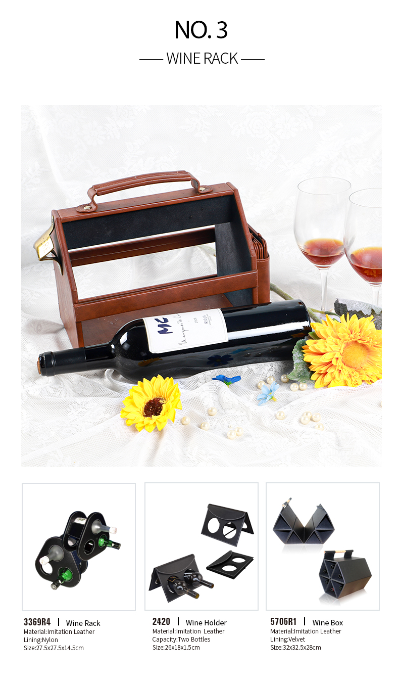 High Quality Wine Box Gift Leather Single Bottle Wine Gift Boxes Handle Hinged Carrier Wine Box Gift