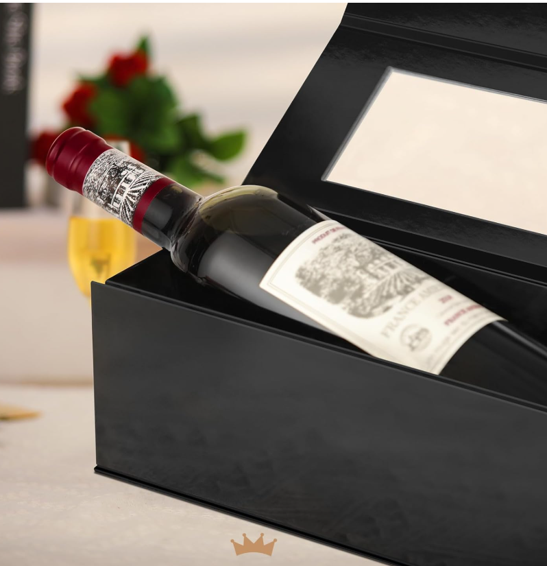 Custom Luxury Magnetic Wine Bottle Packaging Box Collapsible Gift Box for Liquor and Champagne