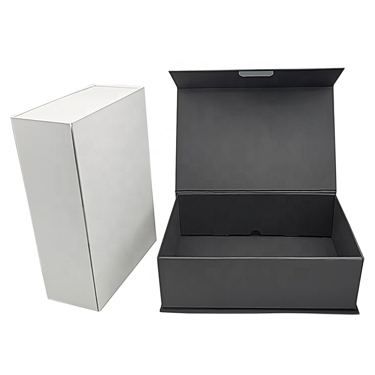 Factory Wholesale Black Folding White Cardboard Custom logo Products Magnetic Box Packaging Foldable