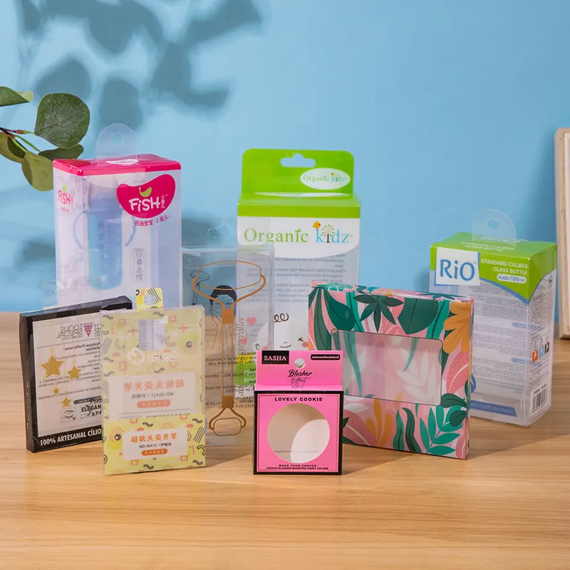 Custom Transparent Folding PVC Gift Packaging Box 1