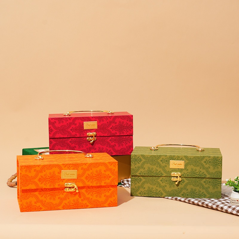 Customized Luxury Souvenir Gift Box With Handle Chocolate Gift Box Packaging for Wedding