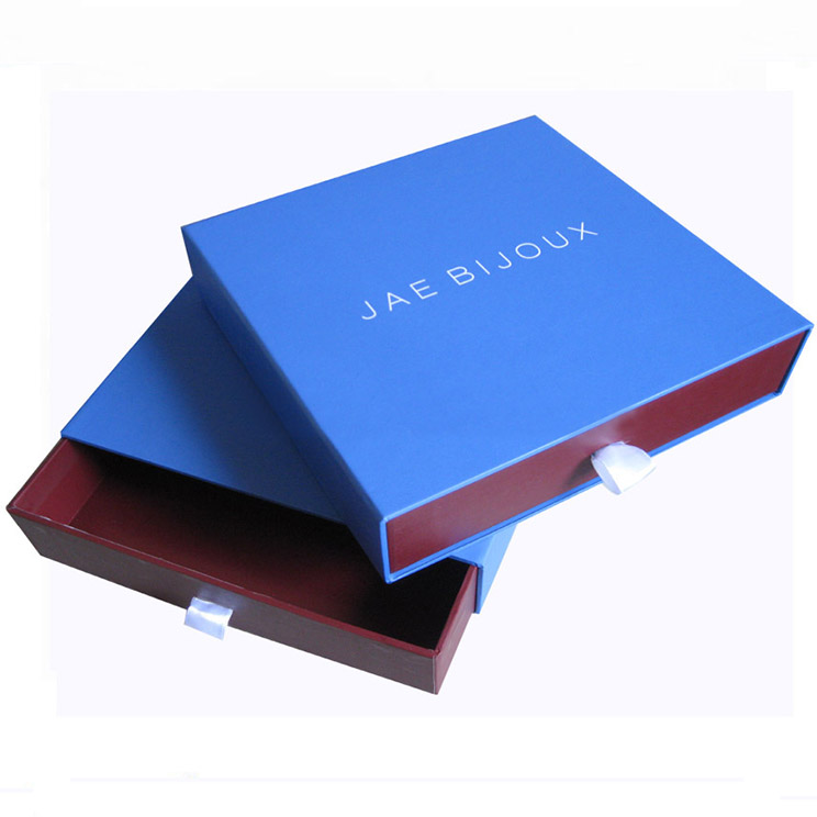 Luxury Custom Brand Clothing Drawer Box Glossy Lamination Paper Packaging for Scarves Socks UV Advantage Pull-out Drawer Design