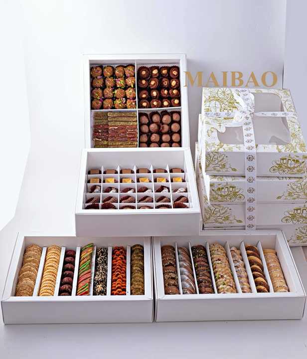 Batch Custom Party Cake Holiday Present Romantic Chocolate Food Gift Box,moon Cake Box with Lid