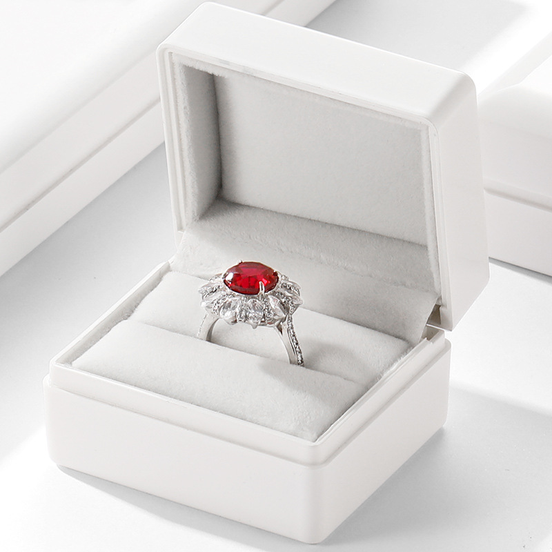 Elegant White Jewelry Gift Box Set for Engagement Wedding Custom Logo High End Jewelry Packaging Box for Ring Earring Necklace