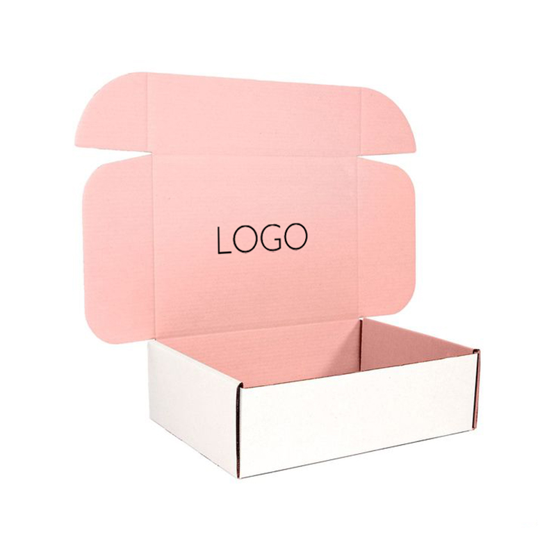 Wholesale Custom Eco Friendly Printed Blank Colored Pink Packaging Mailer Boxes Kraft Rigid Corrugated Shipping Box With Logo