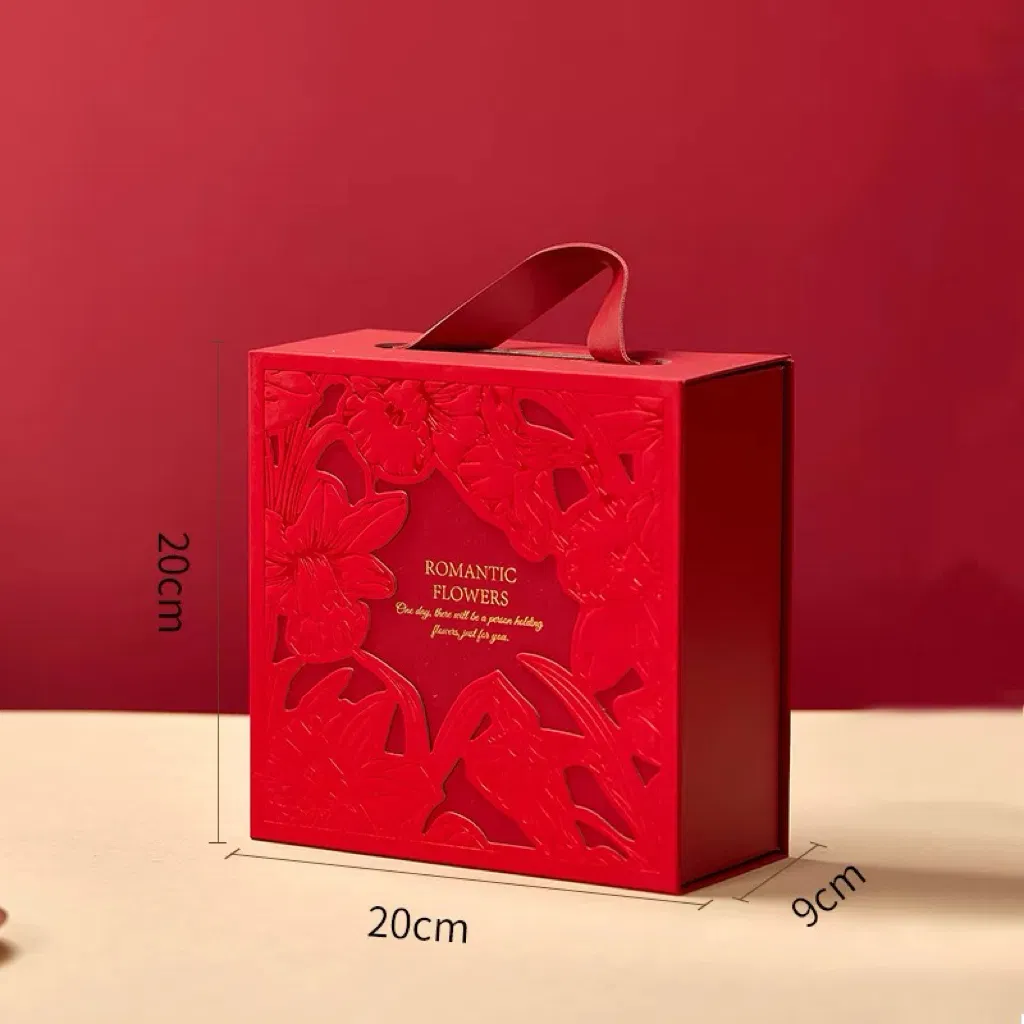 Luxury Custom Rigid Cardboard Magnetic Packaging Paper Cosmetic Carrying Gift Box for Wedding Birthday Holidays