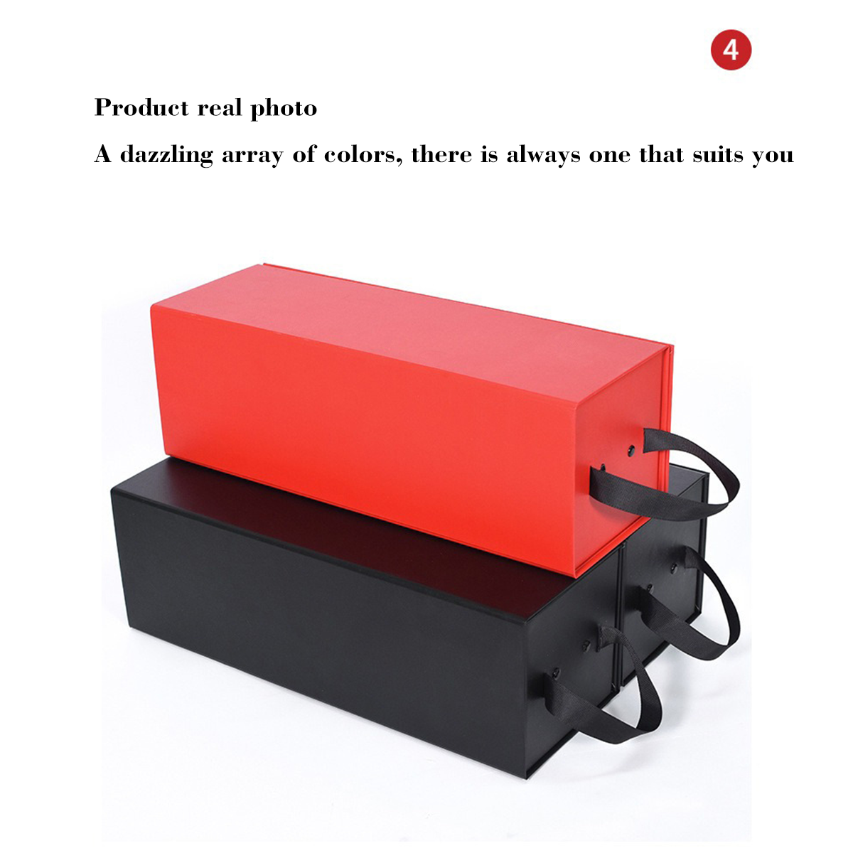 High Quality One Piece Portable Rope Folding Red Wine Gift Box with Magnetic and Foldable Fashionable Design for Wine Box