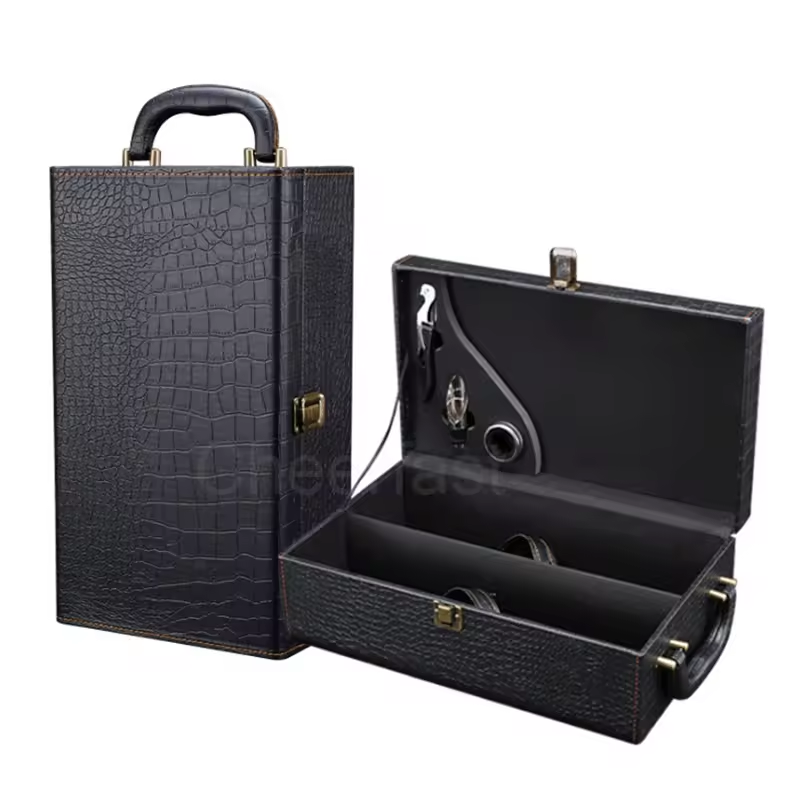Premium Foil Stamped Paperboard Wine Bottle Boxes Custom Luxury Liquor Gift Packaging with Metallic Stamping