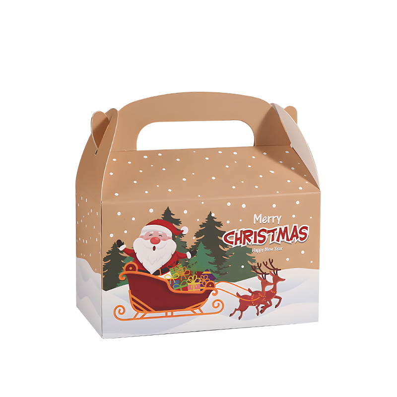 Custom Christmas Gift Boxes Holiday Candy Party Favors Christmas Gift Boxes With Handles