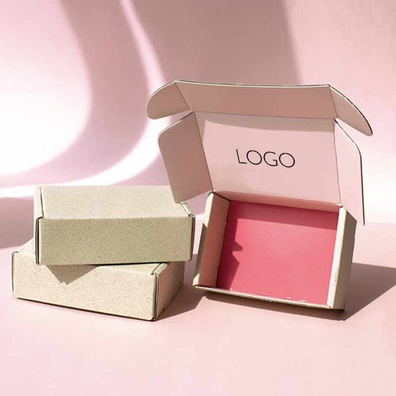 Wholesale Custom Eco Friendly Printed Blank Colored Pink Packaging Mailer Boxes Kraft Rigid Corrugated Shipping Box With Logo