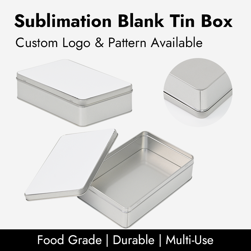 Prosub Sublimation Blank Tin Box Candy Packaged Container Custom Printing Gift Metal Boxes With Aluminum Sheet