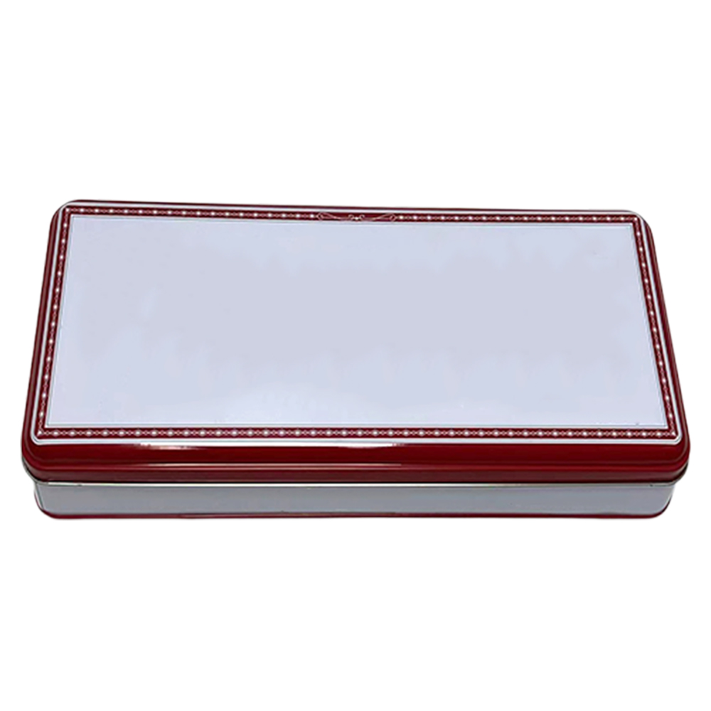 Factory Custom Metal Box Empty Rectangle Tin Cans Packaging Gift Chocolate Biscuit Tin Jar With Lid