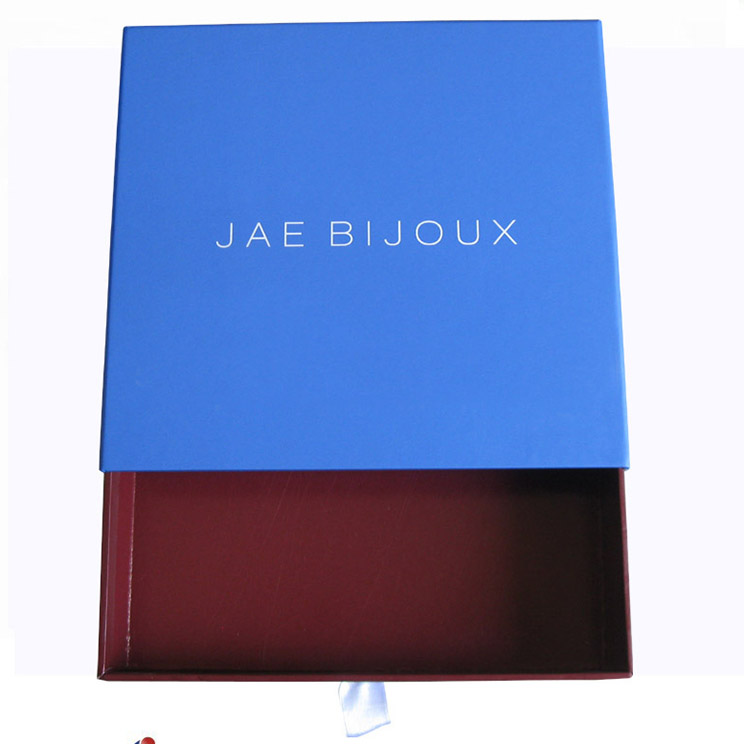 Luxury Custom Brand Clothing Drawer Box Glossy Lamination Paper Packaging for Scarves Socks UV Advantage Pull-out Drawer Design
