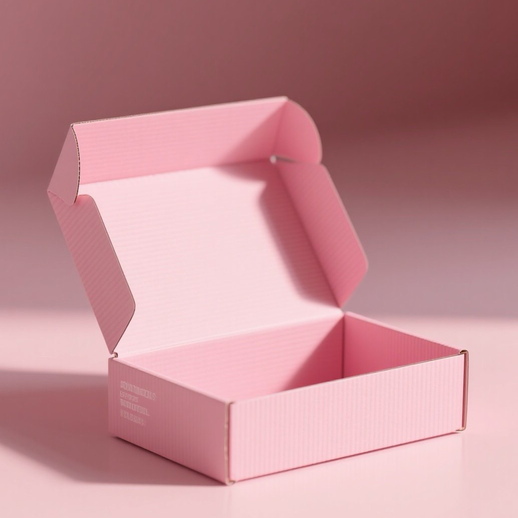 Custom Recyclable Logo Pink Kraft Paper Shipping Boxes For Small Business For Postal Mailer Gift Packaging For Shoes Clothes