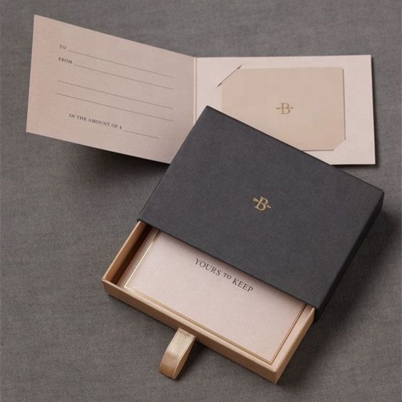 Wholesale Custom logo Printed Recyclable Small Luxury Cardboard Wedding Ring Sliding Drawer Gift Box Paper Jewelry Packaging Box