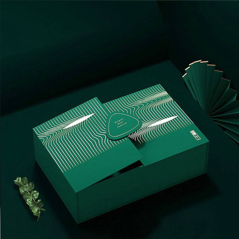 High Quality Luxury Custom Exquisite Bronzing Double Door Clamshell Box Magnetic Closure Matt Lamination Banquet Party Gift Box