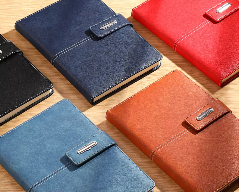 Custom Logo Luxury A5 PU Leather Notebook Journal Gift Set With Pen, Thermal Mug &amp; USB, Promotional Wholesale Business