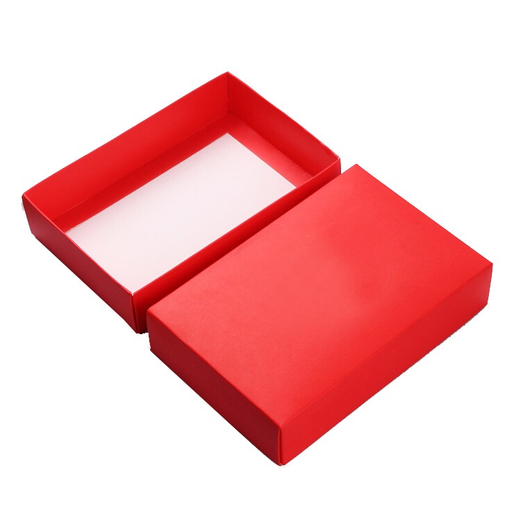 High Quality Recycled Materials Rigid Paperboard Gift Box Matt Laminated Lid And Bottom Ribbon Package Shipping Mailer Gift Box