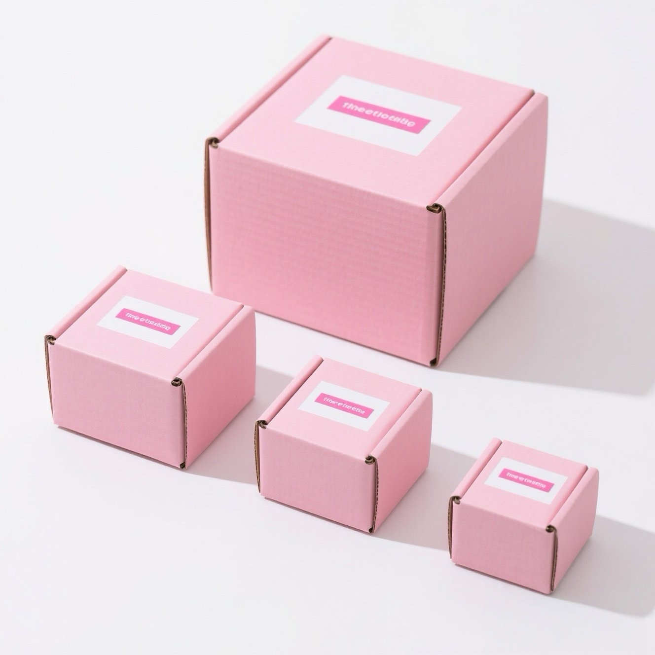 Custom Recyclable Logo Pink Kraft Paper Shipping Boxes For Small Business For Postal Mailer Gift Packaging For Shoes Clothes