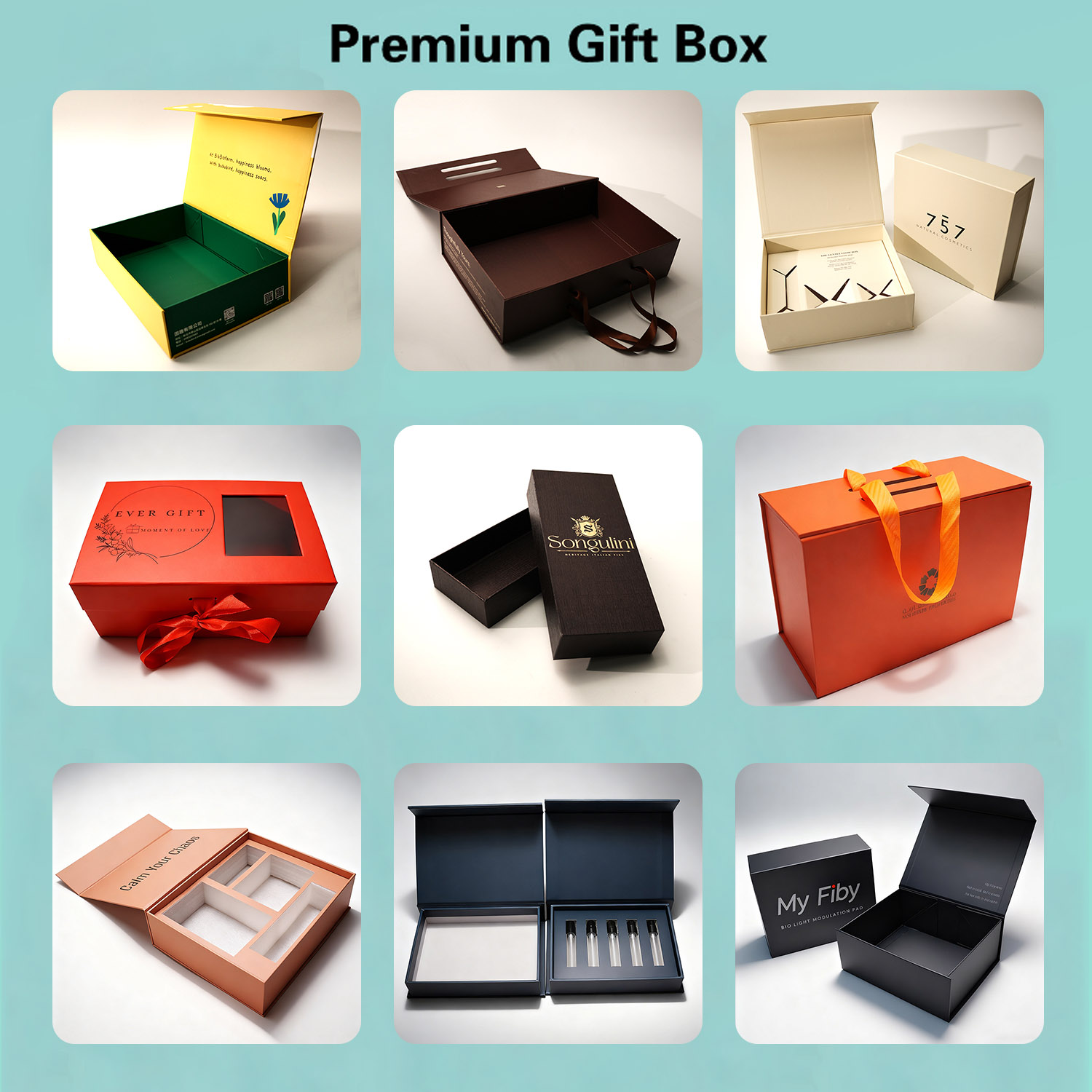 Large Capacity Custom Cosmetics Clothing Magnetic Gift Box Packaging With Ribbon Handle For Supplier Wholesale