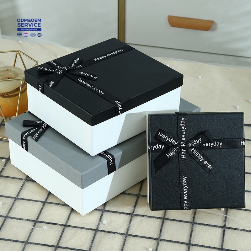 Luxury Rectangle Square Paperboard Gift Storage Box Eco-friendly Recycled Materials Custom Paper Box