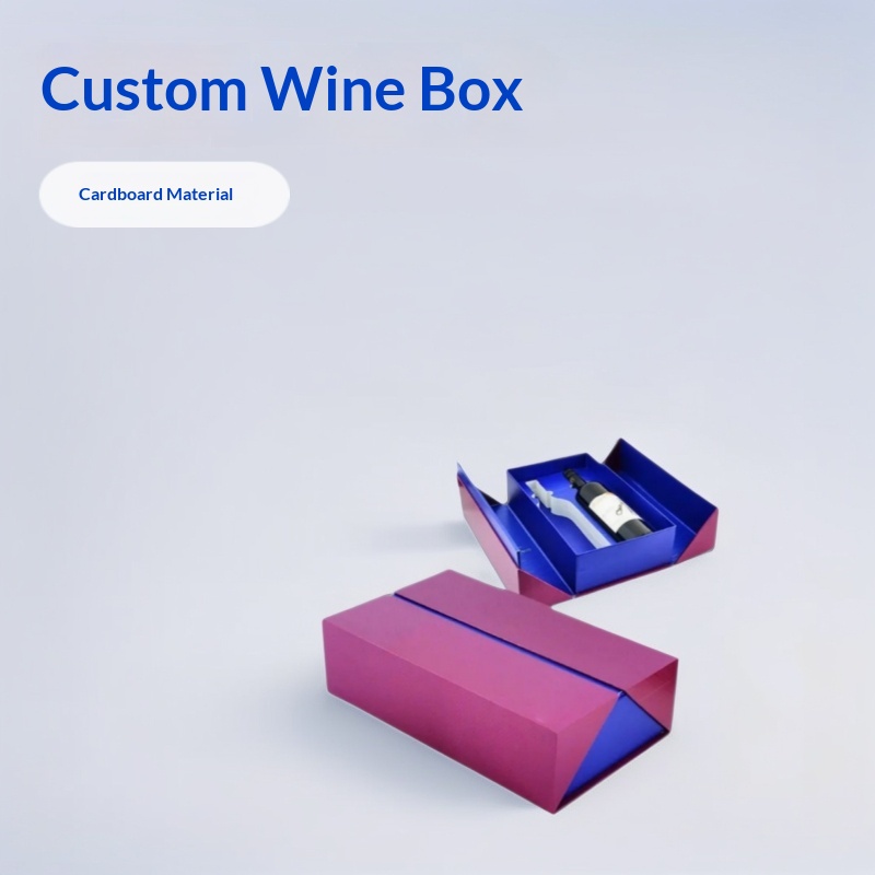 Double-door Custom-Made High-End Red Wine Box with Flip-Top Lid Two-Piece Cardboard Gift Box for Beverage