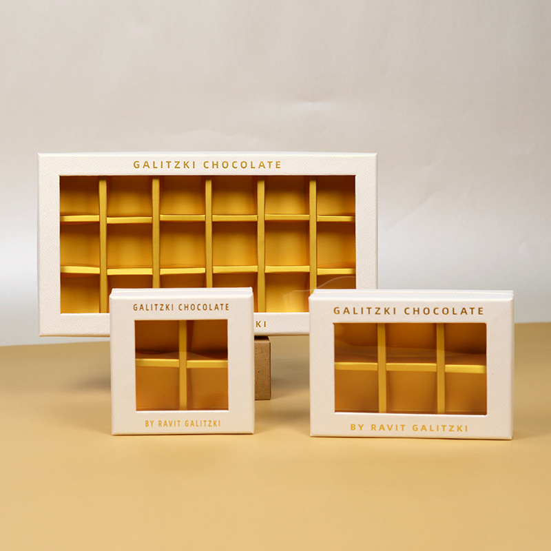 Custom Luxury Design Chocolate Gift Box Food Grade Candy Box Chocolate Packing Box With Dividers