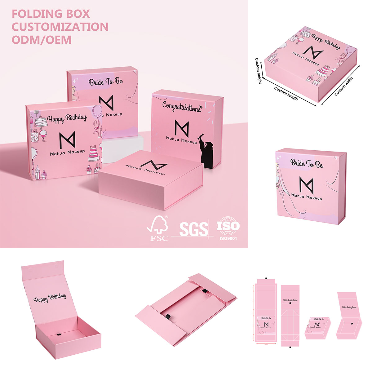Custom Paper Packaging Gift Box Foldable Magnetic Gift Box with Customize Design Printing Box
