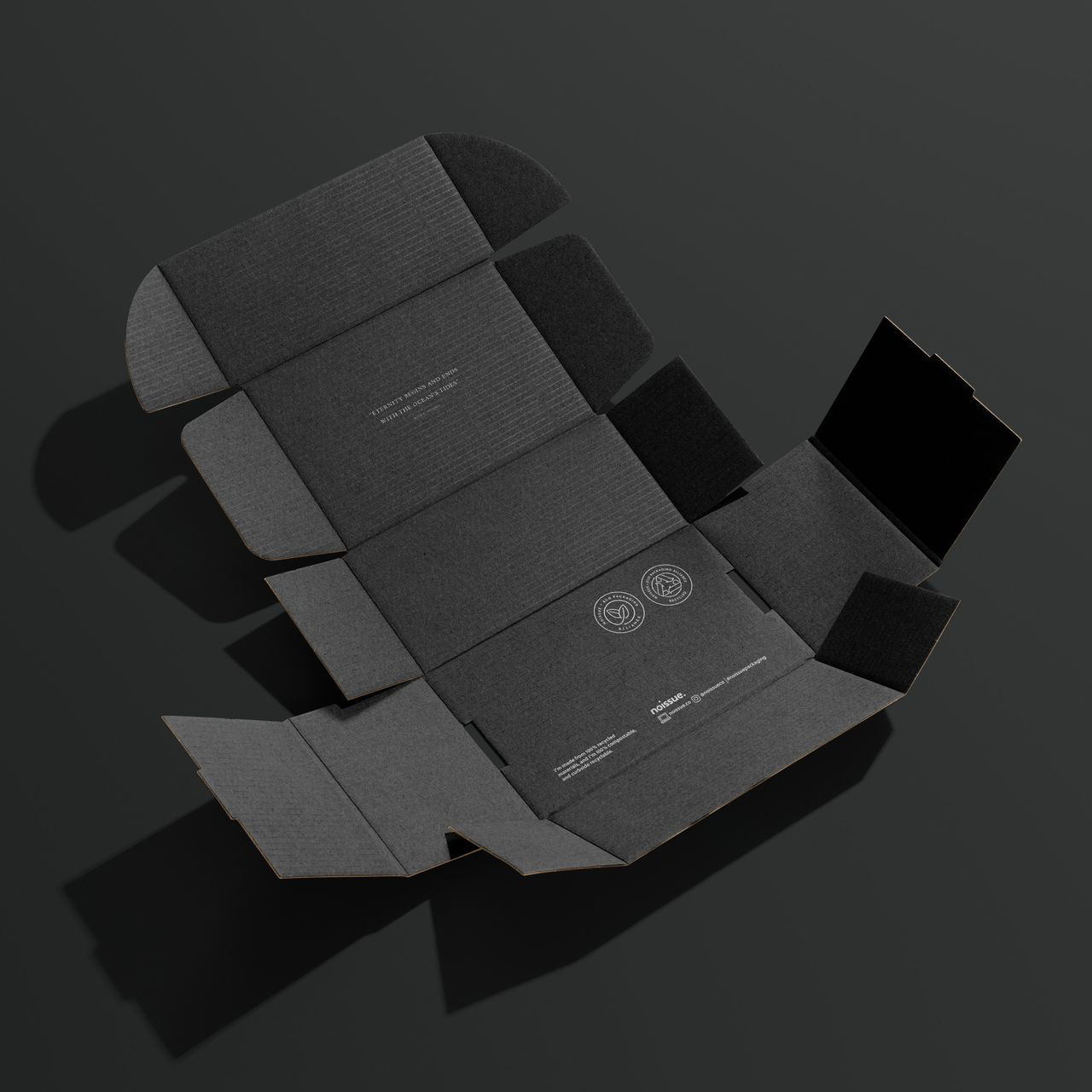 Eco-friendly Luxury Black Cardboard Corrugated Foldable Small Business Gift Subscription Packing Mailer Box Airplane Box