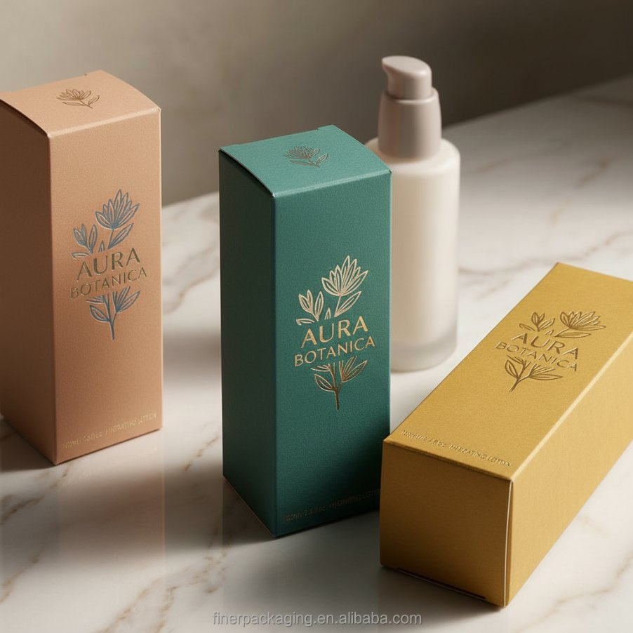 Customized Eco Friendly Biodegradable Packing Paper Gift Cosmetics Box for Retail Packaging